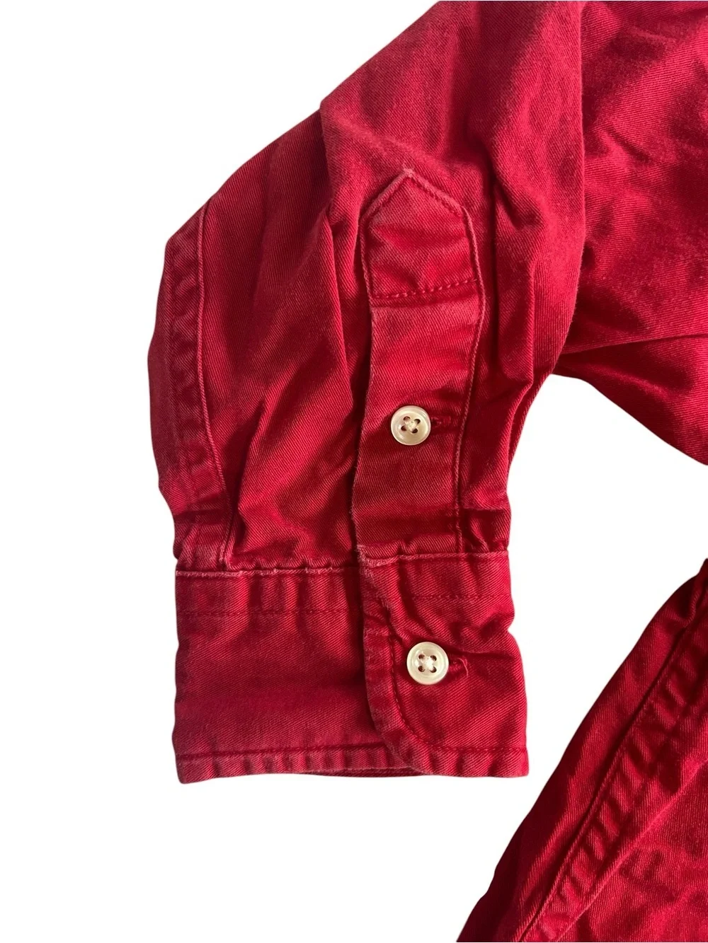 2 Ralph Lauren Boys Size 5 Preppy Button Down Shirts Plaid Red Kids 100% Cotton